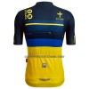 Completo Maglia + Pantaloncino con bretelle 2022 LA Vuelta Manica Corta Asturias Giallo Blu